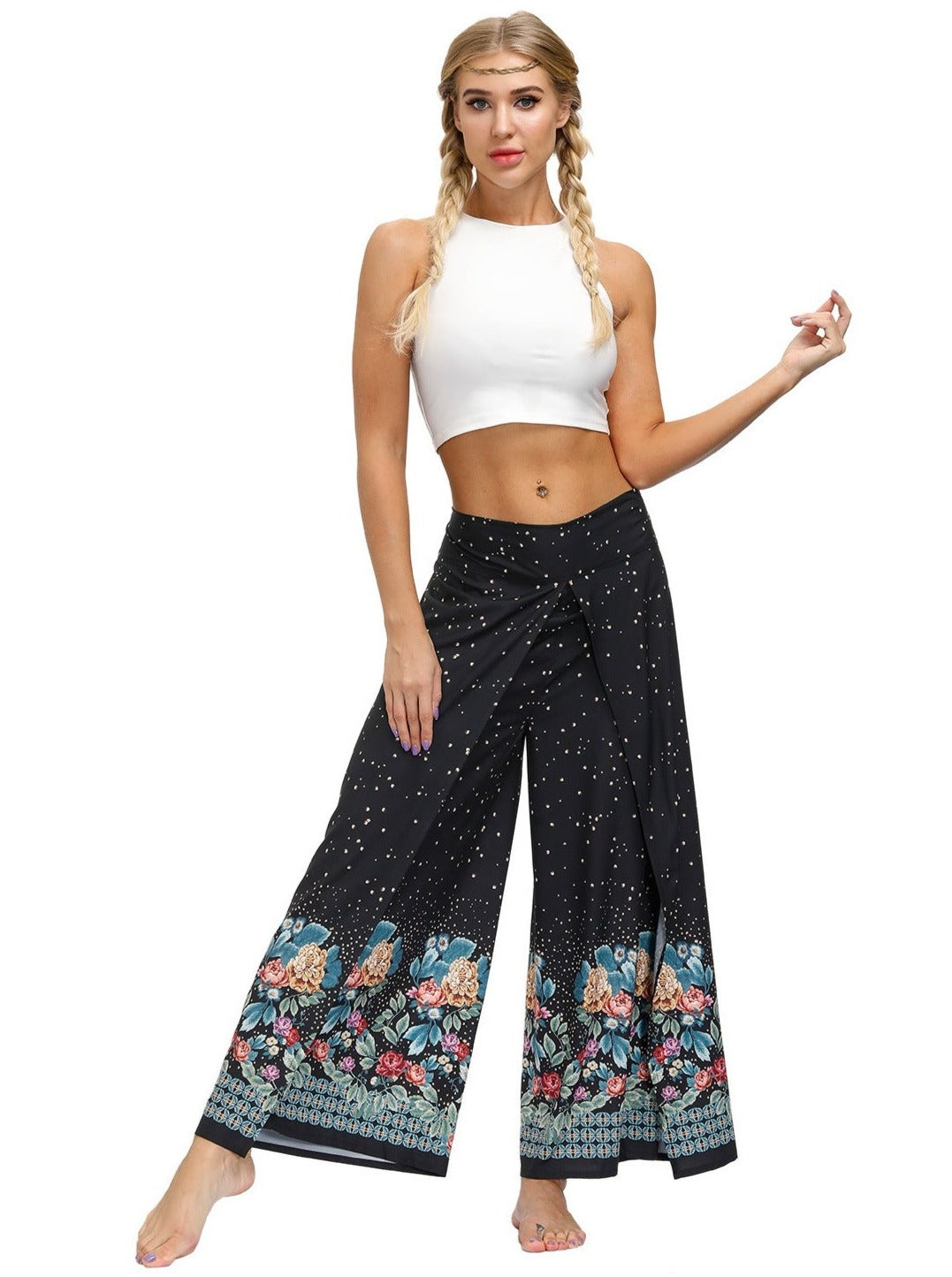 Vielseitige Elegantes Yoga-Tanzhose mit Schlitz 