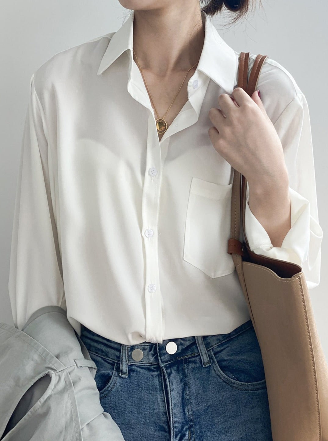 Chic Long Sleeve Lapel Shirt