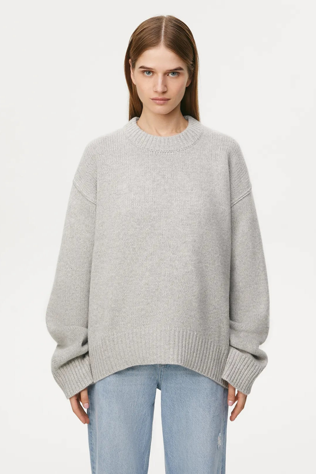 Lässiger, übergroßer Pullover in Creme