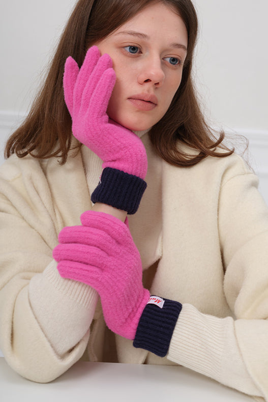 Warm Fashionable Knitted Wool Gloves