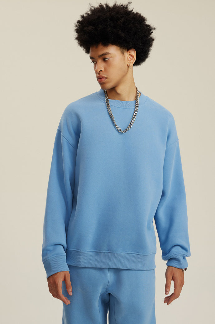 Sweatshirt Rundhals Oversize Bequemer Pullover Lässig