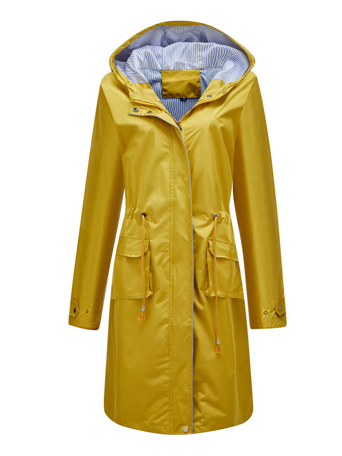 Lange Regenjacke Damen Mit Kapuze – Wetterfester Regenmantel Frühling Herbst