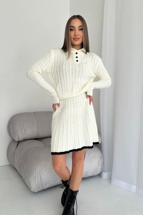 Chic Cable Knit Sweater Dress