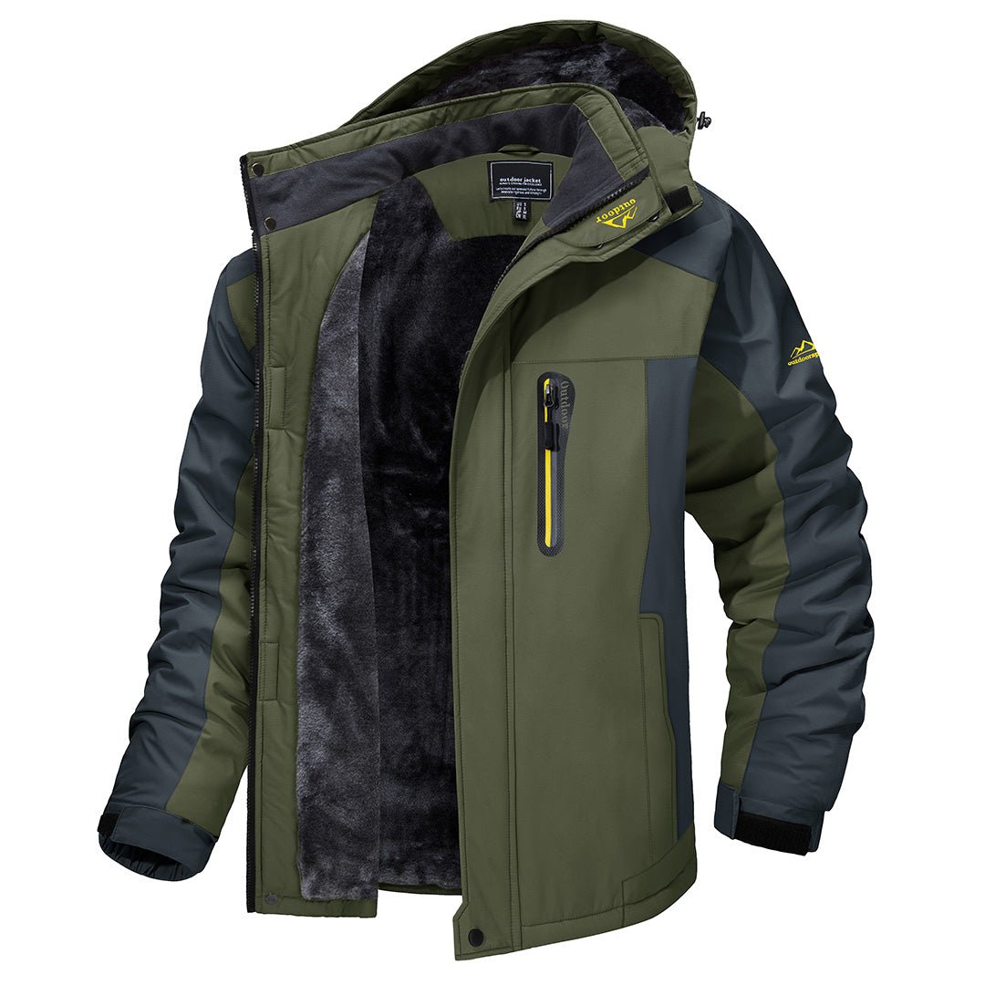 Wasserdichte, isolierte Outdoor-Jacke mit Fleecefutter