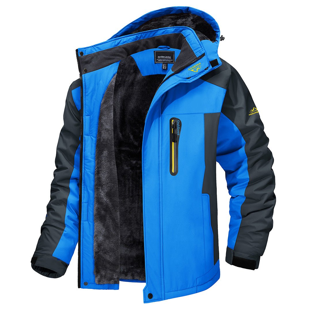 Wasserdichte, isolierte Outdoor-Jacke mit Fleecefutter