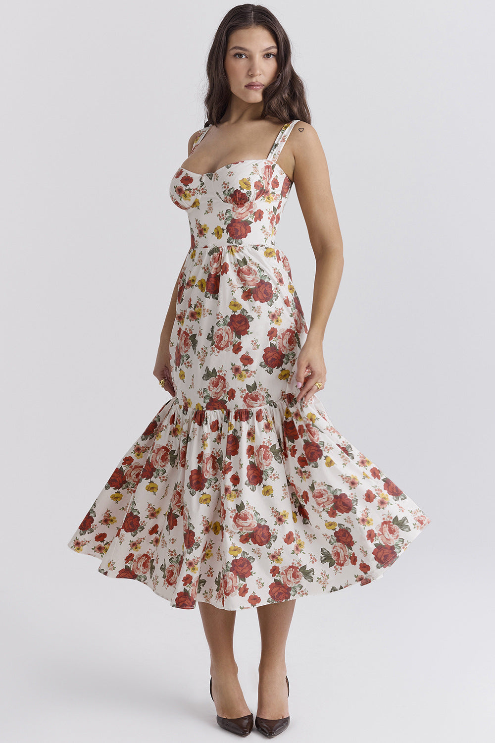 Floral Printed Sleeveless Sundress