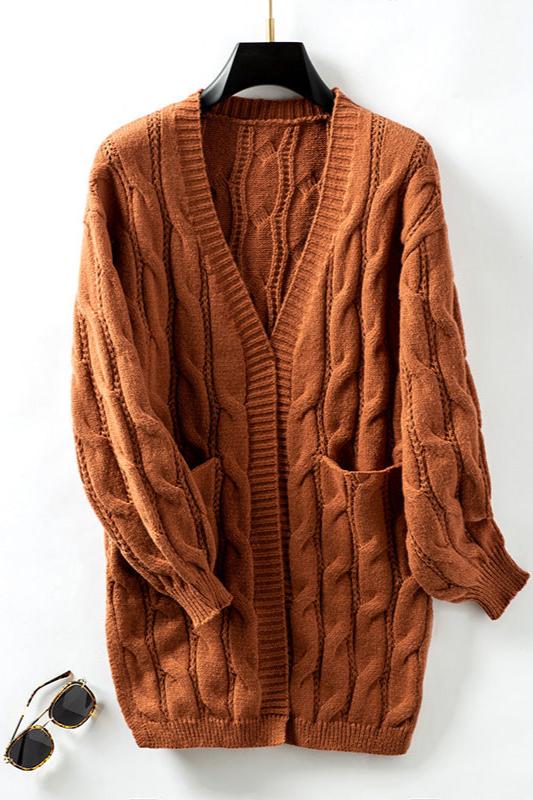 Bohemian Loose Open Front Long Sleeve Knitted Sweater