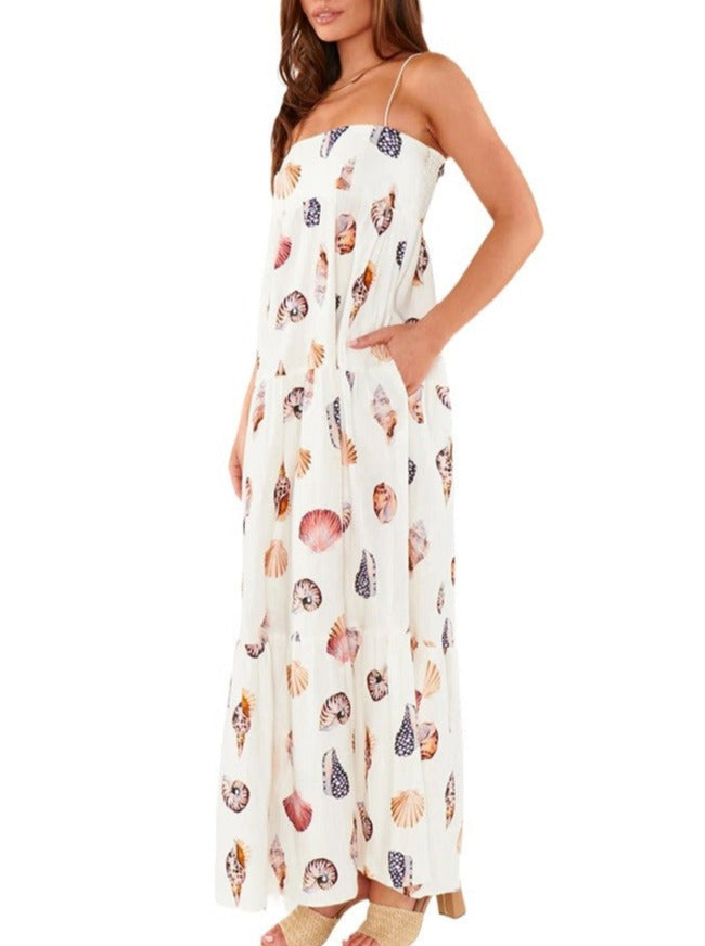 Sommerkleid mit Muschel-Print