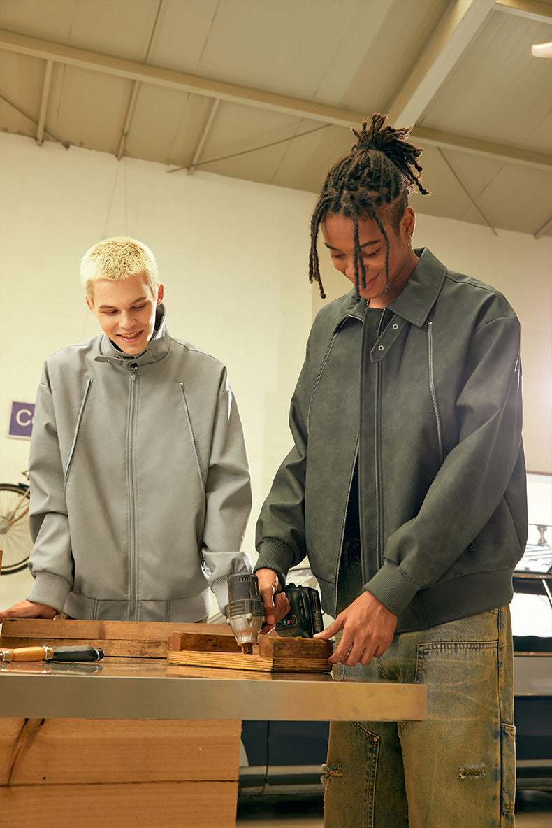 Bomberjacke Herren stylisch Reißverschluss Urban Streetwear lässig
