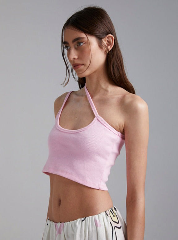 Asymmetrisches One-Shoulder-Crop-Top 