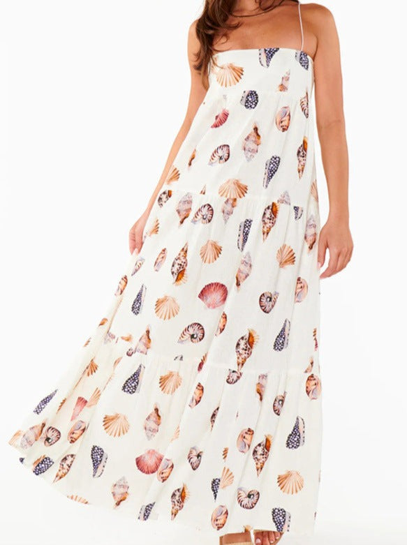 Sommerkleid mit Muschel-Print