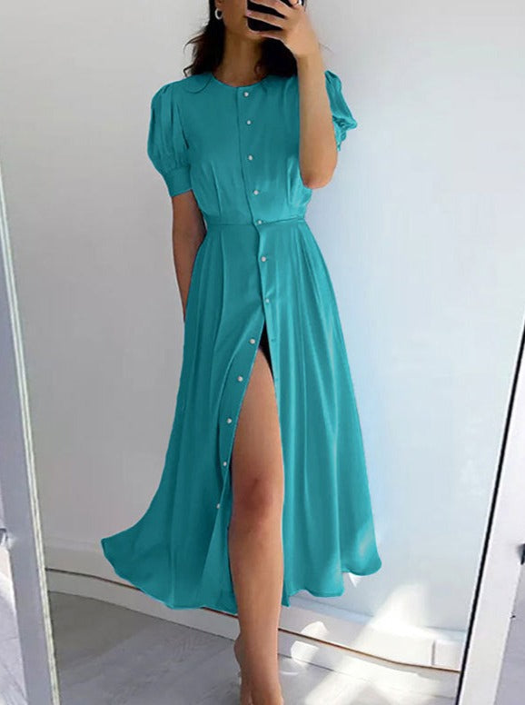 Button Down Long Dress