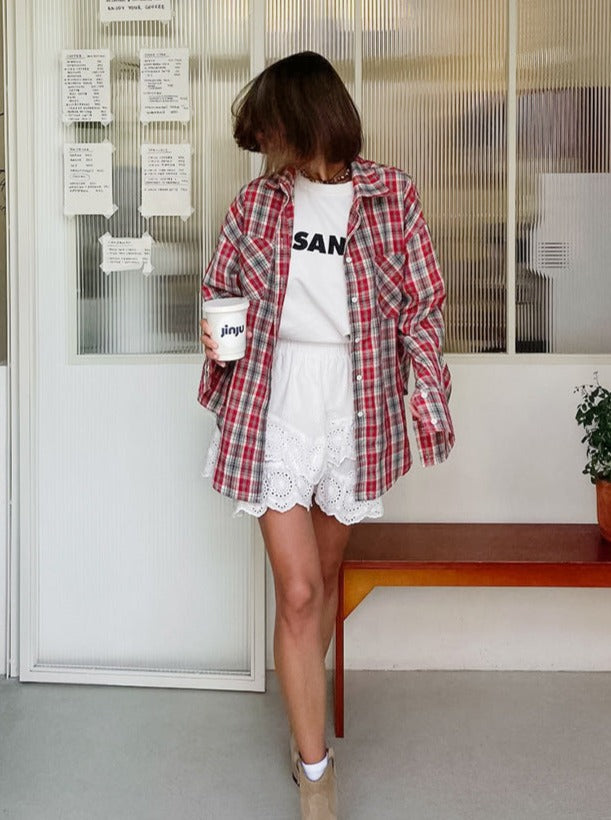 Loose Casual Plaid Shirt