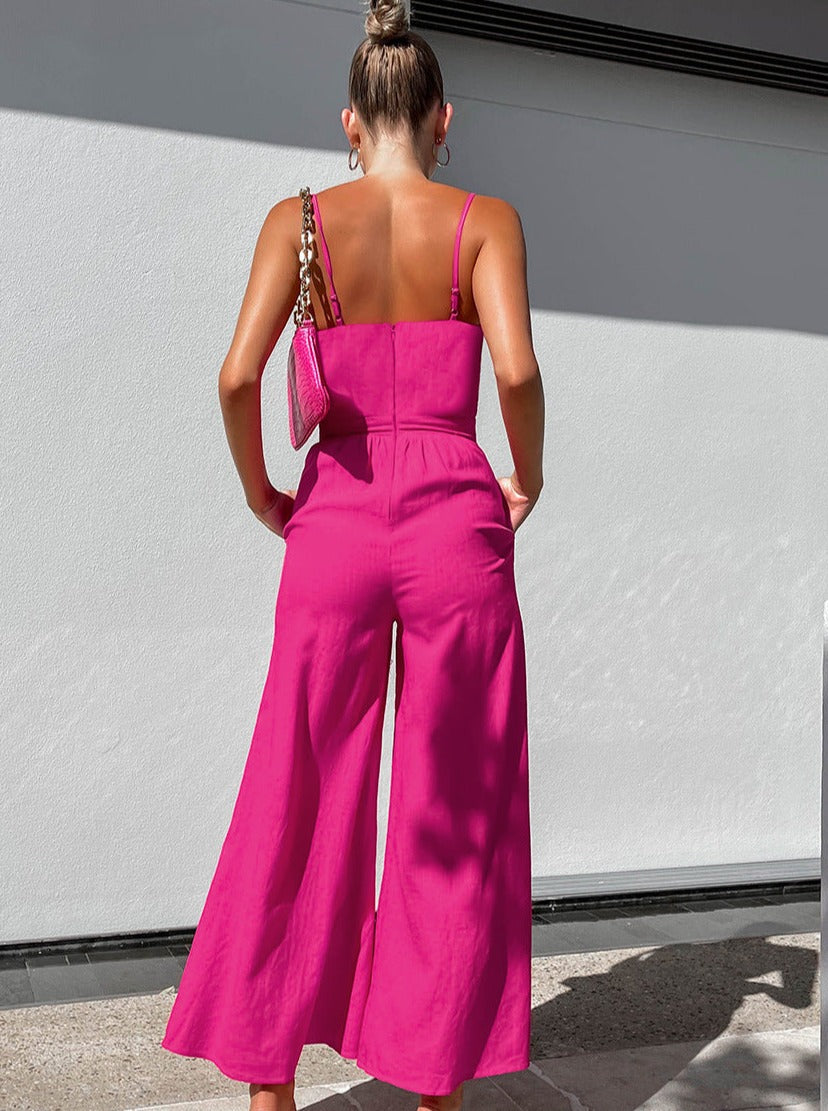 Jumpsuit mit Bändern in verkaufter Farbe