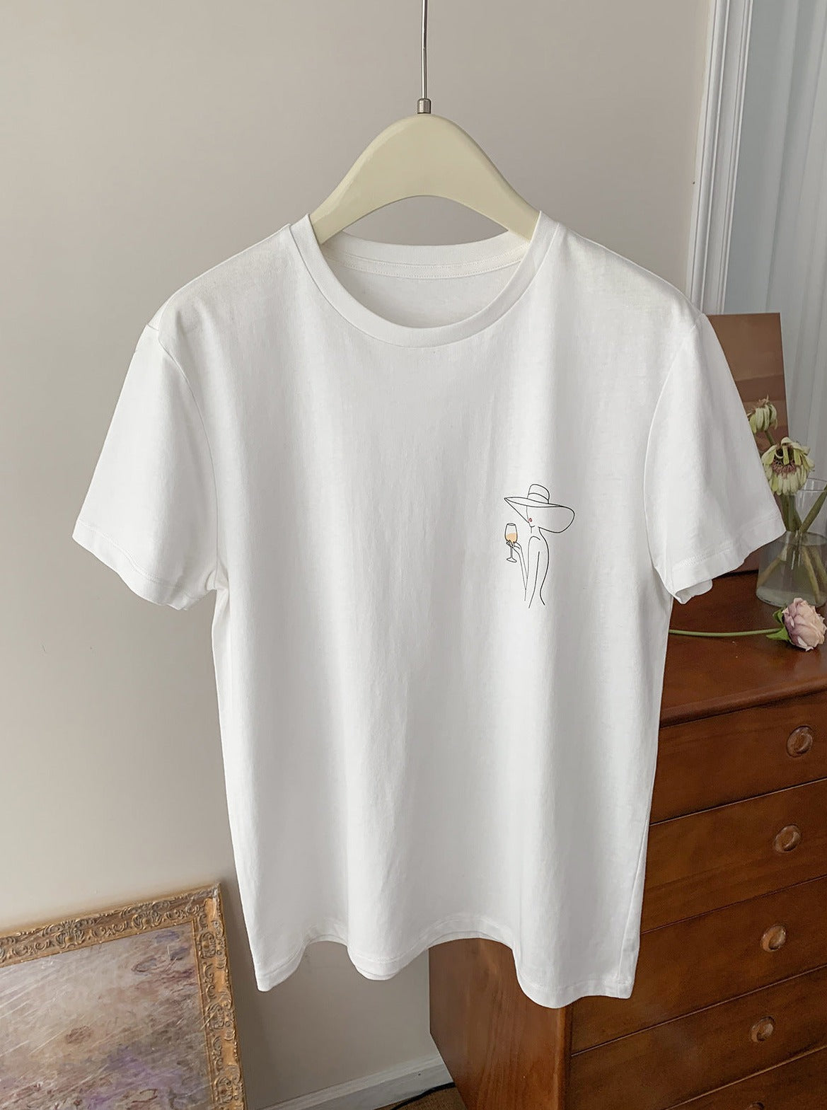 White Loose Short Sleeve Shirt