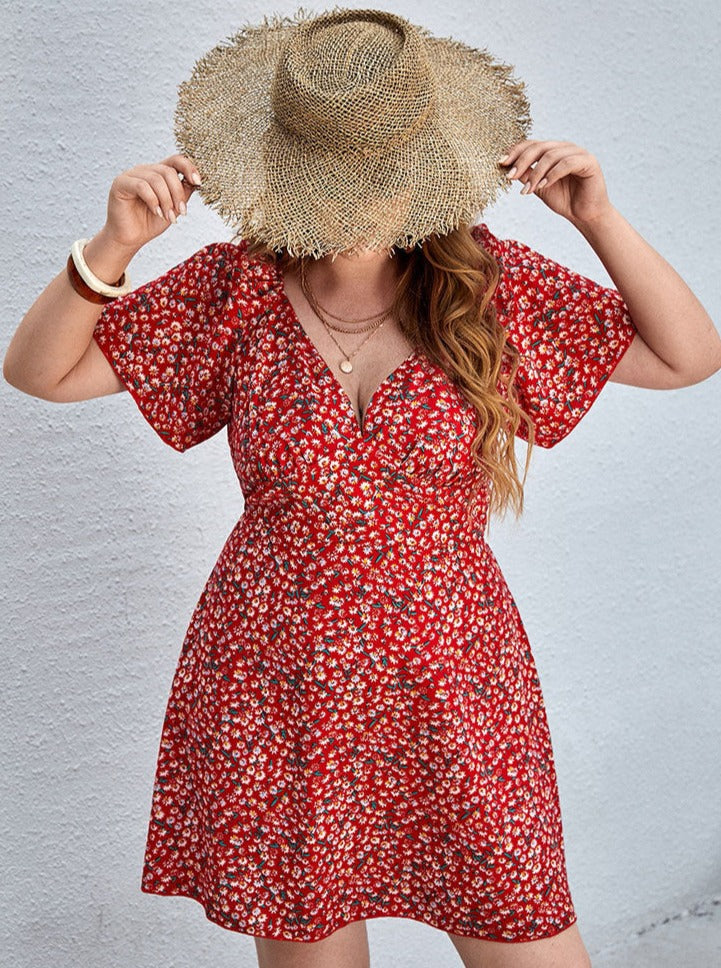 Summer Popular Sexy V-Neck Beach Casual Dress