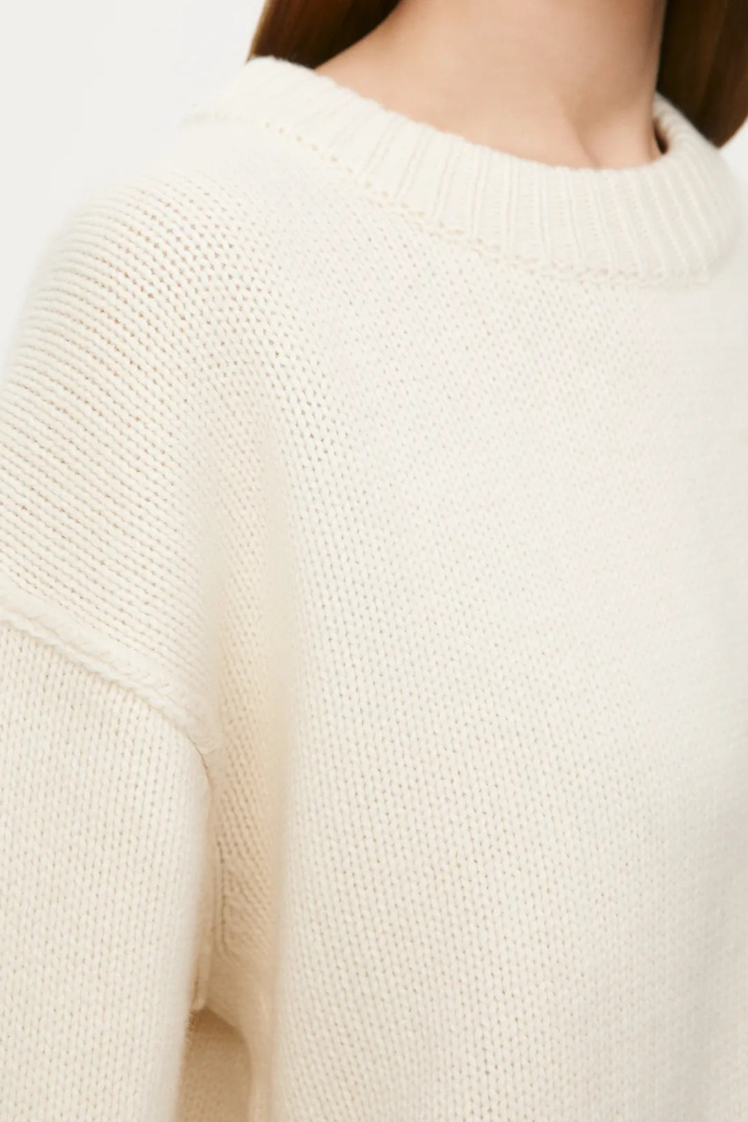 Lässiger, übergroßer Pullover in Creme